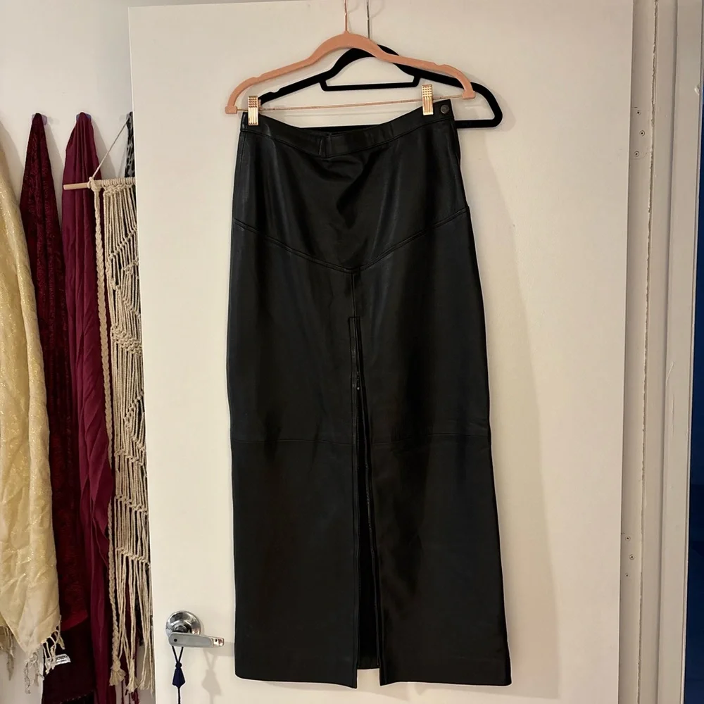 Vintage Cerucci Leather Maxi Skirt - Picture 6 of 7